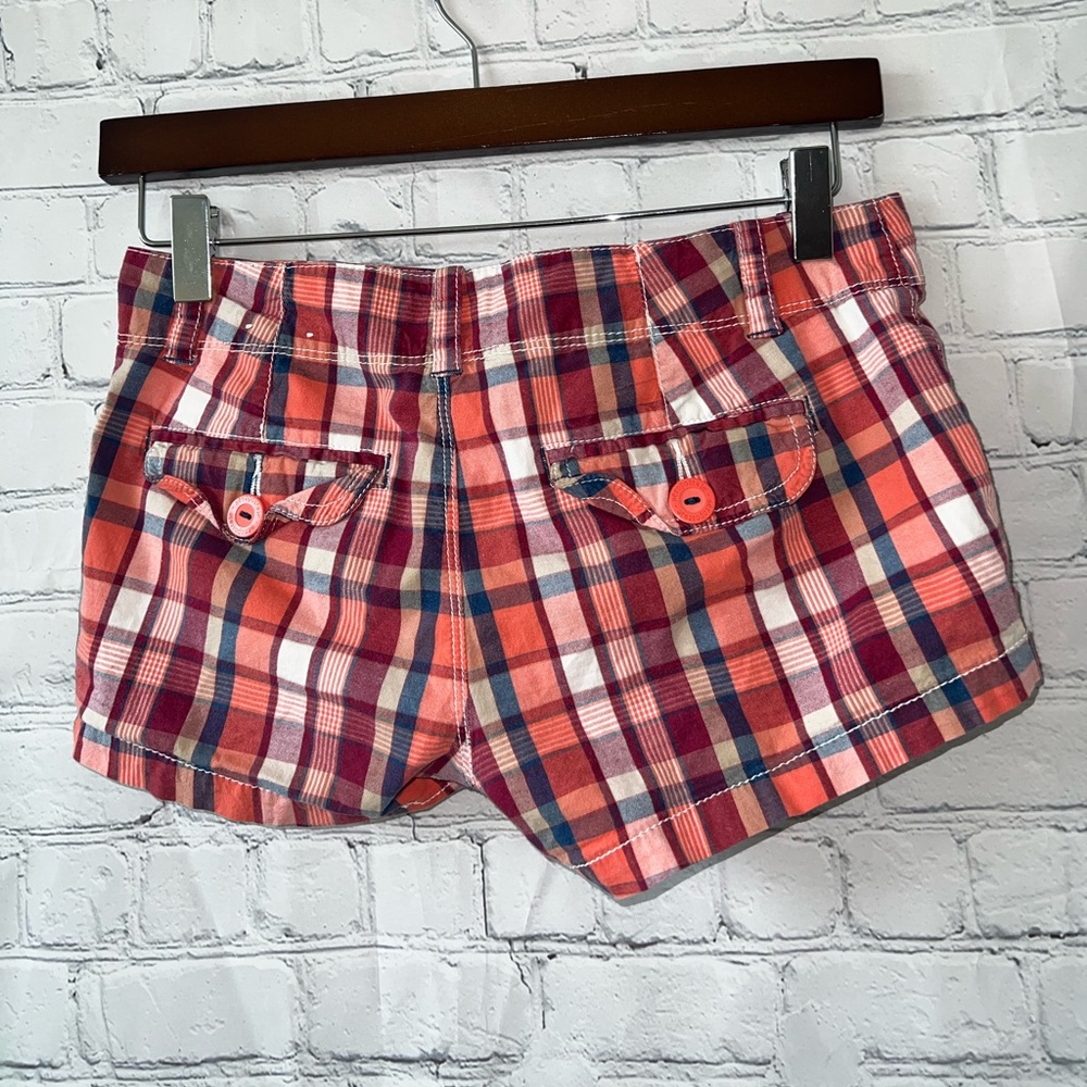 aeropostale red plaid shorts size 00 - Picture 4 of 5